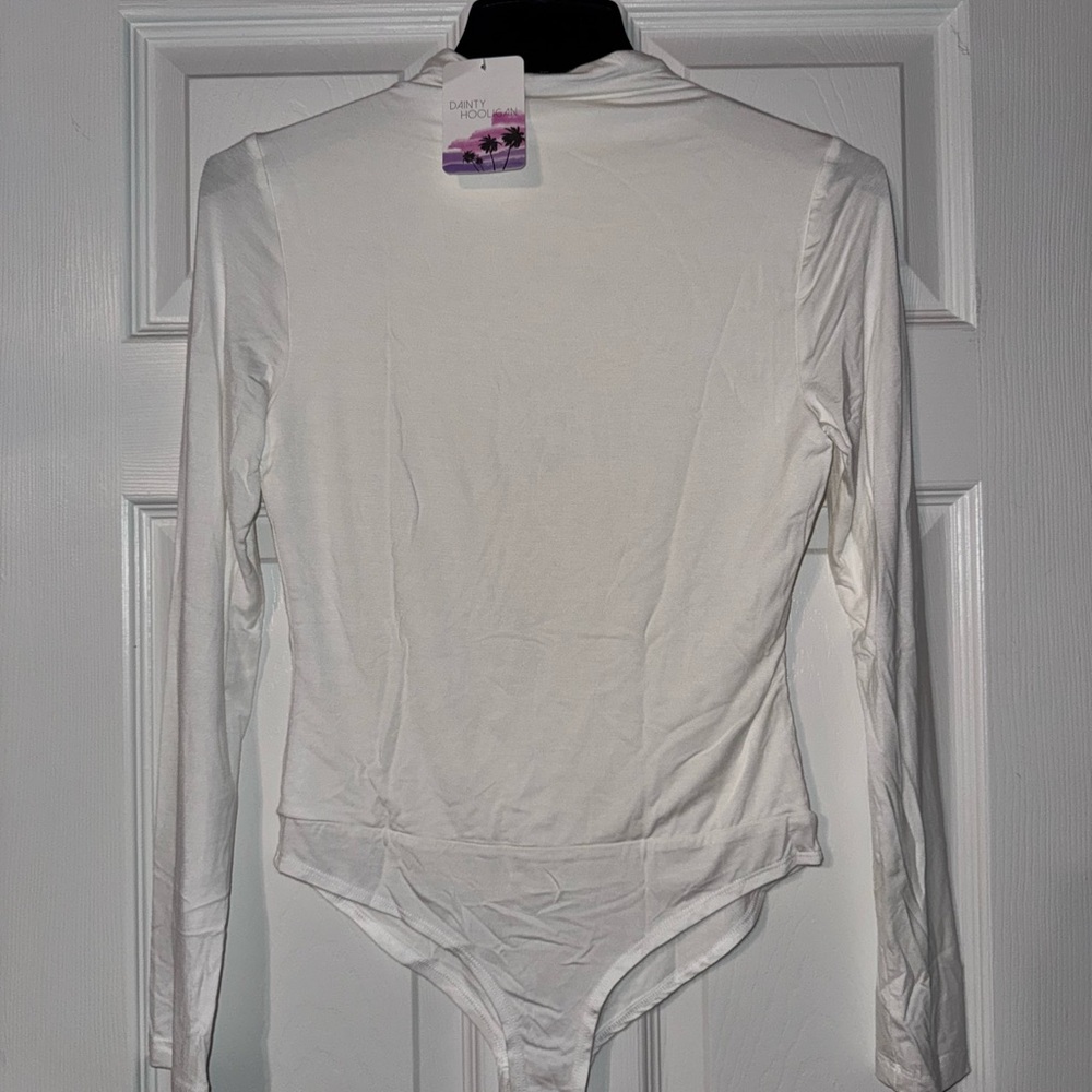 Double Lined White Long Sleeve Bodysuit, Final Touch